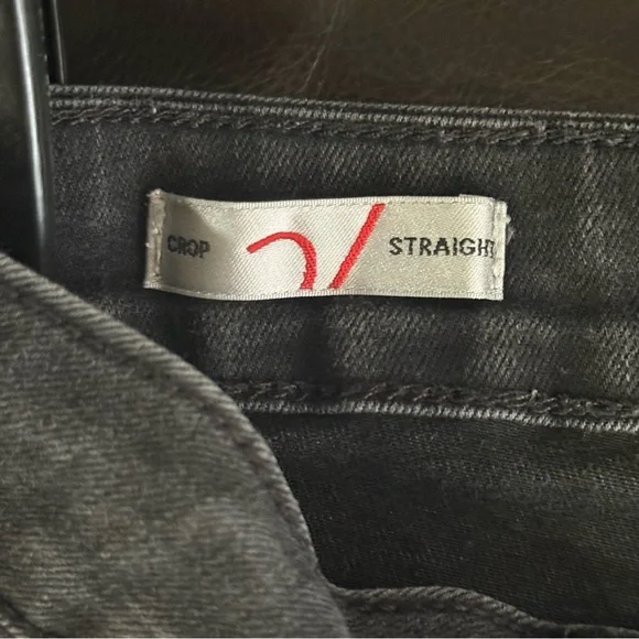 VIGOSS Womens Distressed Crop Jeans Size 27 Waist Straight Stretch Charcoal - Picture 6 of 16